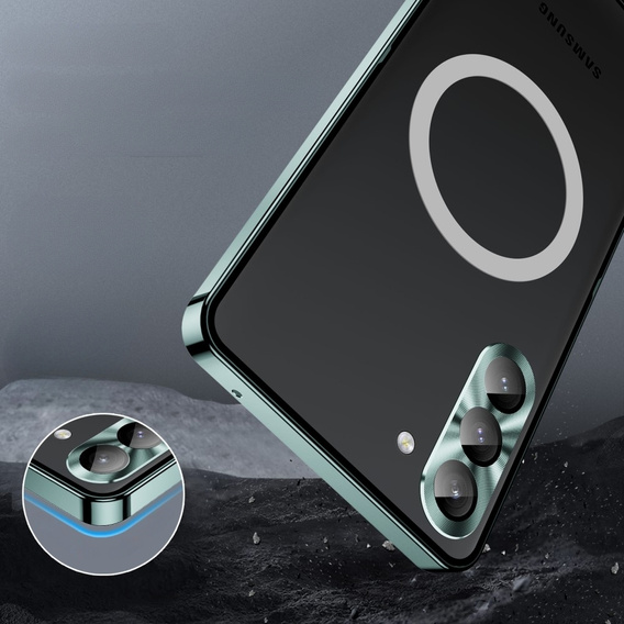 Ochranné pouzdro na fotoaparát pro Samsung Galaxy S23, CamShield MagSafe, transparentní / zelené