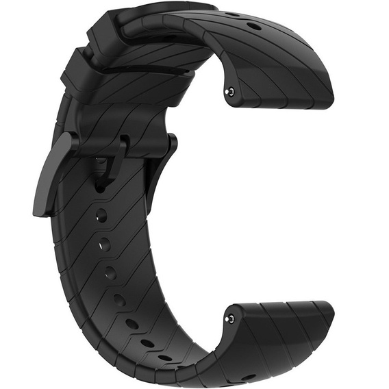 Univerzální silikonový řemínek 22 mm, černý