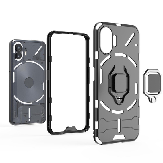 Pouzdro pro Nothing Phone 2, Kickstand Ring, černé