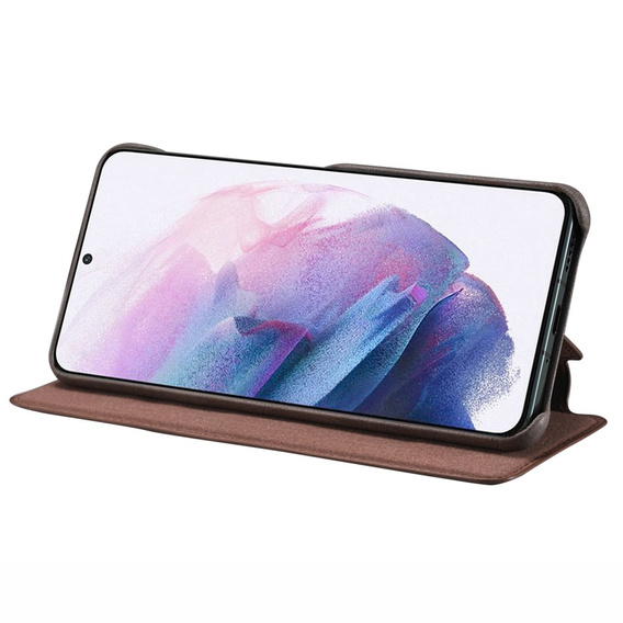 Klopové pouzdro pro Samsung Galaxy S22+ Plus 5G, LC.IMEEKE, káva