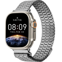 Ocelový náramek pro Apple Watch 1/2/3/4/5/6/7/8/SE/ULTRA 42/44/45/49 MM - šedý