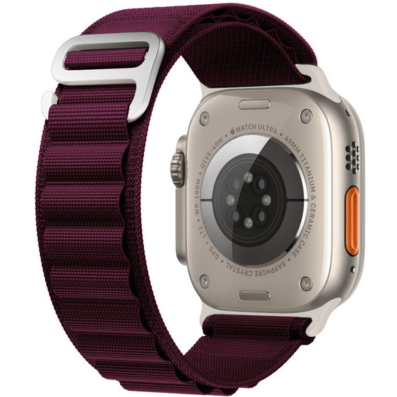 Nylonový řemínek pro Apple Watch 1/2/3/4/5/6/7/8/SE/ULTRA 42/44/45/49 mm, vínový