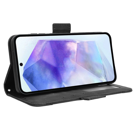 Klopové pouzdro pro Samsung Galaxy A55 5G, Card Slot, černé
