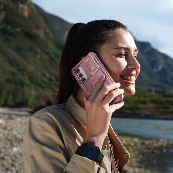 Pancéřové pouzdro pro Samsung Galaxy A55, Dexnor Full Body (Two Frames), růžové