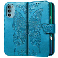 Klopové pouzdro pro Motorola Moto G52 / G82 5G, Butterfly, modré