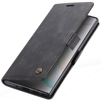 Pouzdro CASEME pro Samsung Galaxy Note 10 Plus/5G, Leather Wallet Case, černé