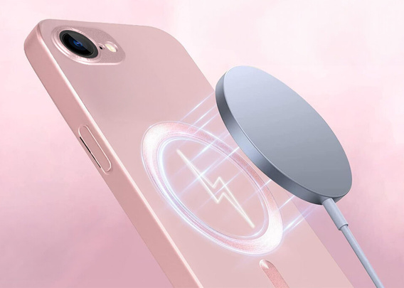 Pouzdro pro iPhone 16E, ColorMag, pro MagSafe, růžové + tvrzené sklo 9H