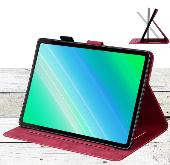 Pouzdro pro iPad 10.2" 2021/2020/2019 (9/8/7 gen.), s klopou, animal, červené