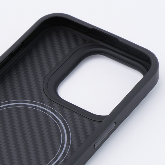 Pouzdro pro iPhone 15 Pro, Aramid Fiber Cover, černé