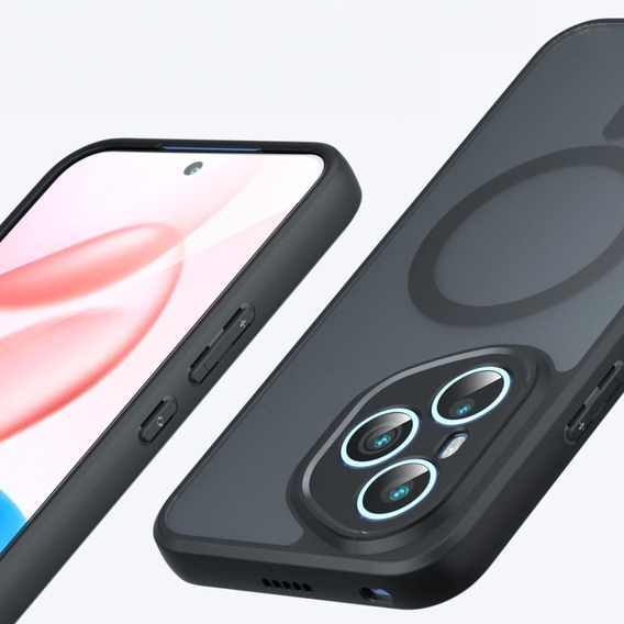 Pouzdro pro Honor 400 Pro 5G, pro MagSafe, ERBORD Matt Case, černý + sklo na displej