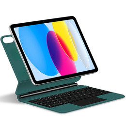 Pouzdro s klávesnicí pro iPad 10.9" 2022 (10 gen.) / iPad 11" 2025 A16 (11 gen.), Magnetic Keyboard Touchpad, zelené