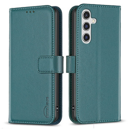 Klopové pouzdro pro Samsung Galaxy A35 5G, BINFEN Wallet, zelené