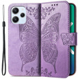 Klopové pouzdro pro Xiaomi Redmi 12, Butterfly, fialové