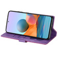 Klopové pouzdro pro Samsung Galaxy A56 5G, Wallet Zipper Pocket Glittery, fialové