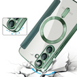 Klopové pouzdro pro Samsung Galaxy S25+ Plus, RFID Wallet MagSafe CamShield, zelené