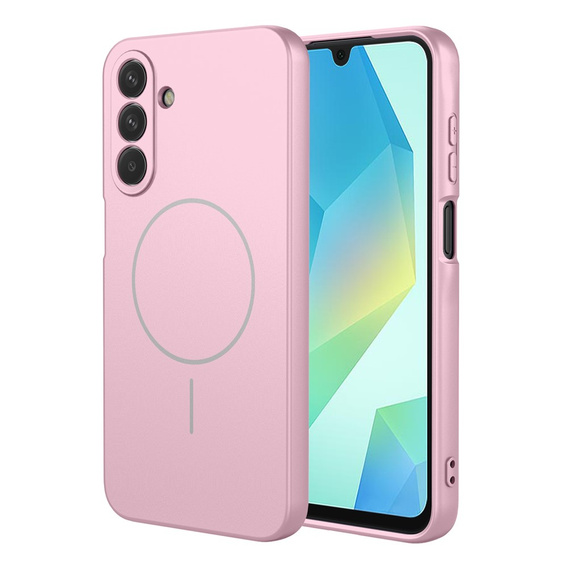 Silikonový obal pro Samsung Galaxy A17 5G, pro MagSafe, růžový