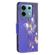 Klopové pouzdro pro Xiaomi Redmi Note 13 Pro 5G, Wallet, Butterflies fialové