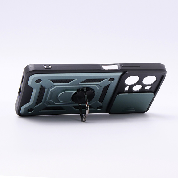 Pouzdro pro Xiaomi Poco X5 Pro 5G, CamShield Slide, zelený