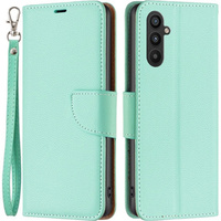 Klopové pouzdro pro Samsung Galaxy A34 5G, Wallet Litchi Magnet, zelené