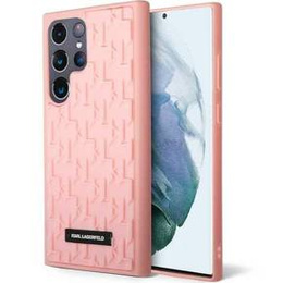 Pouzdro Karl Lagerfeld pro Samsung Galaxy S23 Ultra, Saffiano Mono Metal, růžové