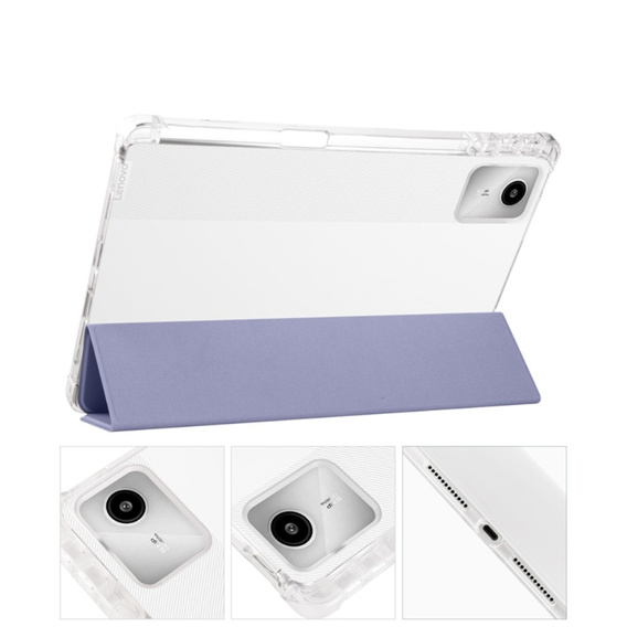 Pouzdro pro Lenovo Tab M11, Smartcase Hybrid, se slotem na stylus, fialové
