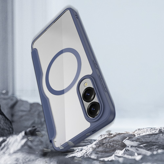 Pouzdro Dux Ducis pro Samsung Galaxy S25 Edge, Skin X Pro, MagSafe, námořnicky modré