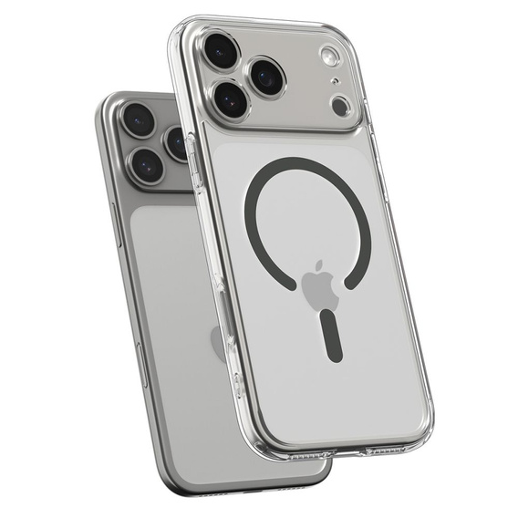 Spigen Ultra Hybrid MagSafe pouzdro pro iPhone 17 Pro Max, čiré / grafitové