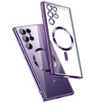Pouzdro pro Samsung Galaxy S25 Ultra, Electro MagSafe, fialové + sklo na displej
