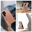 Pouzdro pro Samsung Galaxy S25 Ultra, Card Holder Kickstand, růžové