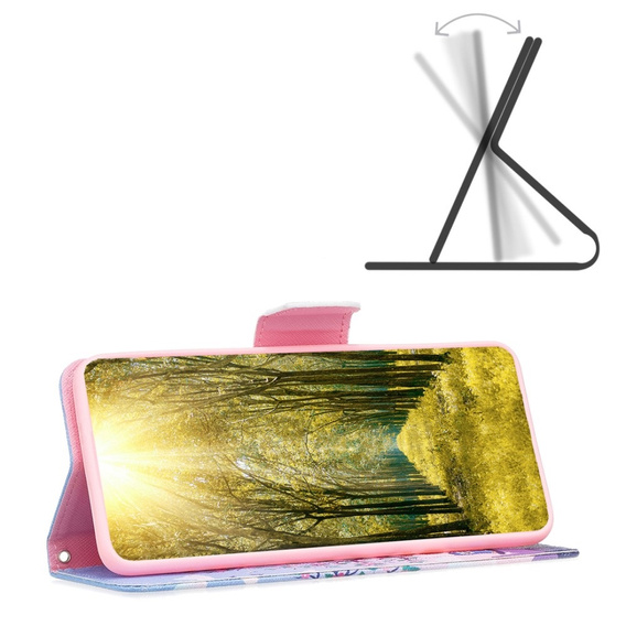 Klopové pouzdro pro Xiaomi 13 Lite, Wallet, tree & owls, modré