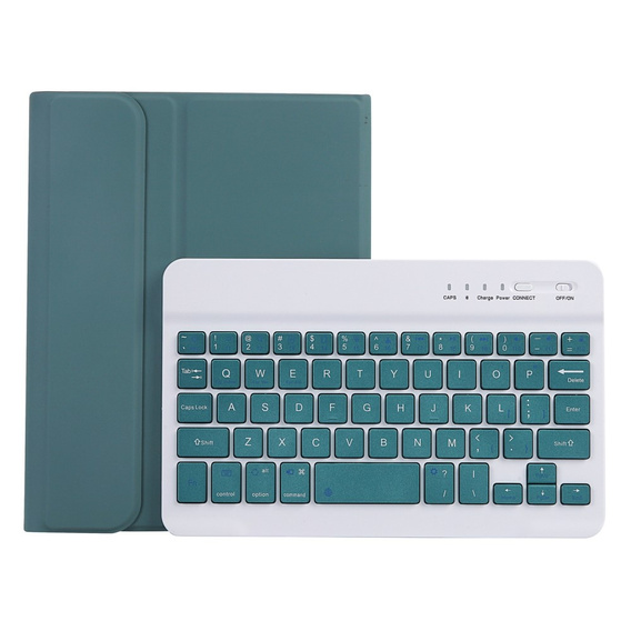 Pouzdro s bluetooth klávesnicí pro iPad mini 8.3" 2021 (6 gen.) / iPad mini 8.3" 2024 (7 gen.), tmavě zelené