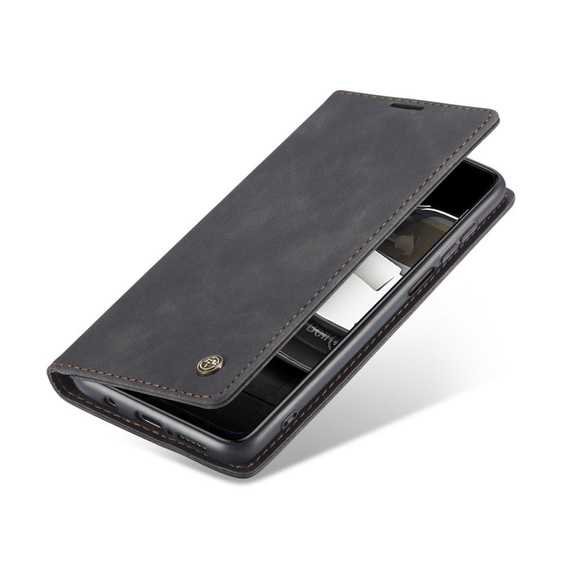 Pouzdro CASEME pro Xiaomi do Redmi Note 9s / 9 Pro, Leather Wallet Case, černé