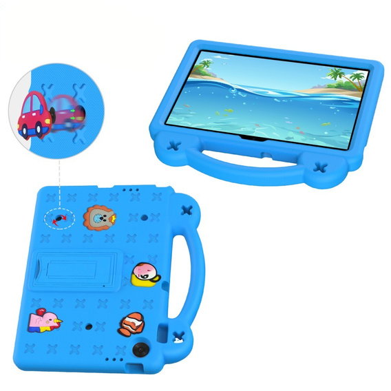 Dětské pouzdro pro Lenovo Tab TB311FU, Cute Patterns, se stojánkem, modré