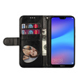 Klopové pouzdro pro Huawei P20 Lite, Glitter Zipper Wallet, černé