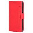 Klopové pouzdro pro Samsung Galaxy M55 5G, Card Slot, červené