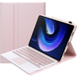 Pouzdro + klávesnice Xiaomi Pad 6 / 6 Pro, Touchpad, růžové