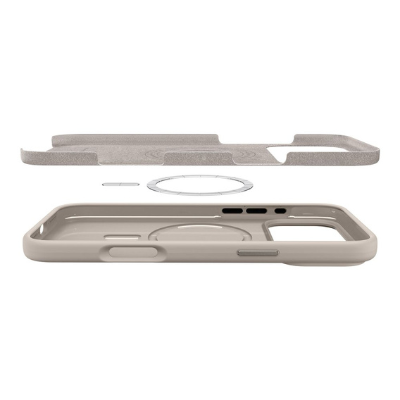 Spigen pouzdro pro iPhone 17 Pro Max, Silicone Fit MagSafe, Stone