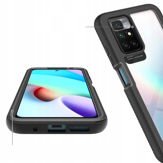 Pouzdro pro Xiaomi Redmi 10, Shockproof, s fólií, modré