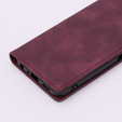 Pouzdro pro Oppo A78 5G, ERBORD Vintage peněženka s klopou, červené