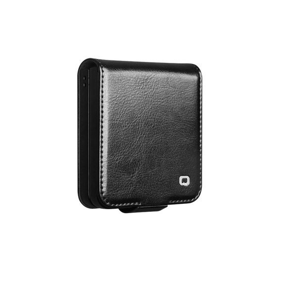 Kožené peněženkové pouzdro černé pro Samsung Galaxy Z Flip7