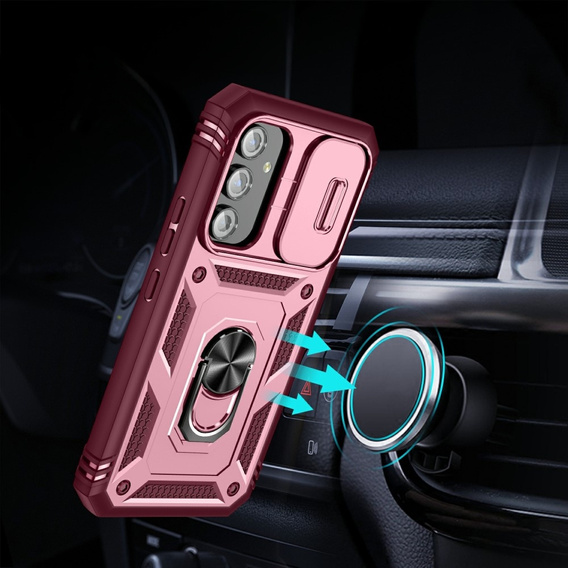 Pouzdro pro Samsung Galaxy A54 5G, CamShield Slide, růžové/ Bordó