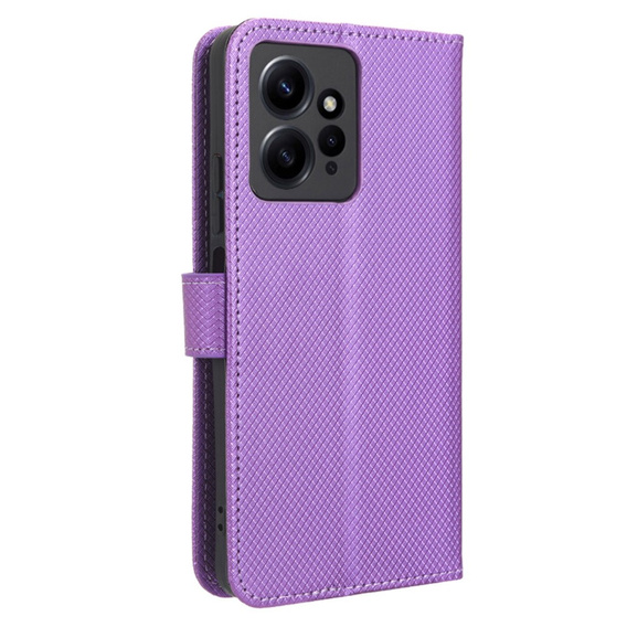 Klopové pouzdro pro Xiaomi Redmi Note 12 4G, Wallet Smart Magnet, fialové