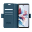 Pouzdro pro Oppo Reno 11F, ERBORD Glossy Litchi, flipová peněženka, modré