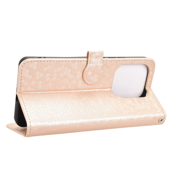 Flipové pouzdro pro Xiaomi Redmi Note 14 4G, Wallet Rhombus, růžové