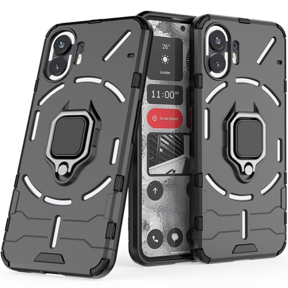 Pouzdro pro Nothing Phone 2, Kickstand Ring, černé
