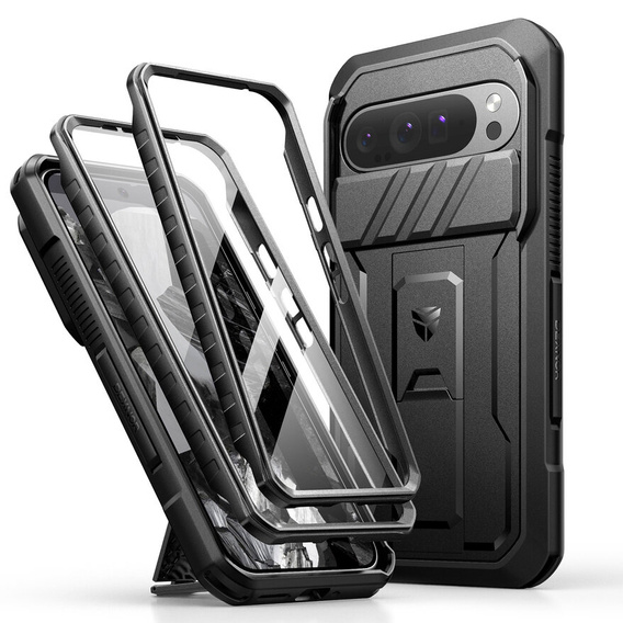Pancéřové pouzdro pro Google Pixel 9 Pro, Dexnor Full Body (Two Frames), černé