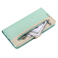 Flipové pouzdro pro Samsung Galaxy S20 FE/5G, Wallet Pocket Zipper Lace, zelené