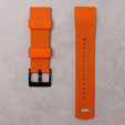 ERBORD Univerzální silikonový řemínek 22mm, Dual Color, oranžový / černý / černá přezka
