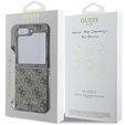 Pouzdro GUESS pro Samsung Galaxy Z Flip7 FE / Z Flip6, 4G Charms Collection Hardcase, hnědé