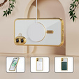 Pouzdro pro iPhone 16 Plus, Electro MagSafe, zlaté + sklo na displej